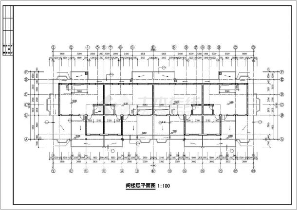 青岛市某小区3230平米6层混合结构住宅楼建筑设计CAD图纸（含架空层）-图二