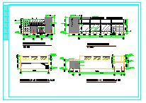 某地超市建筑平CAD立面图纸带效果图_图1