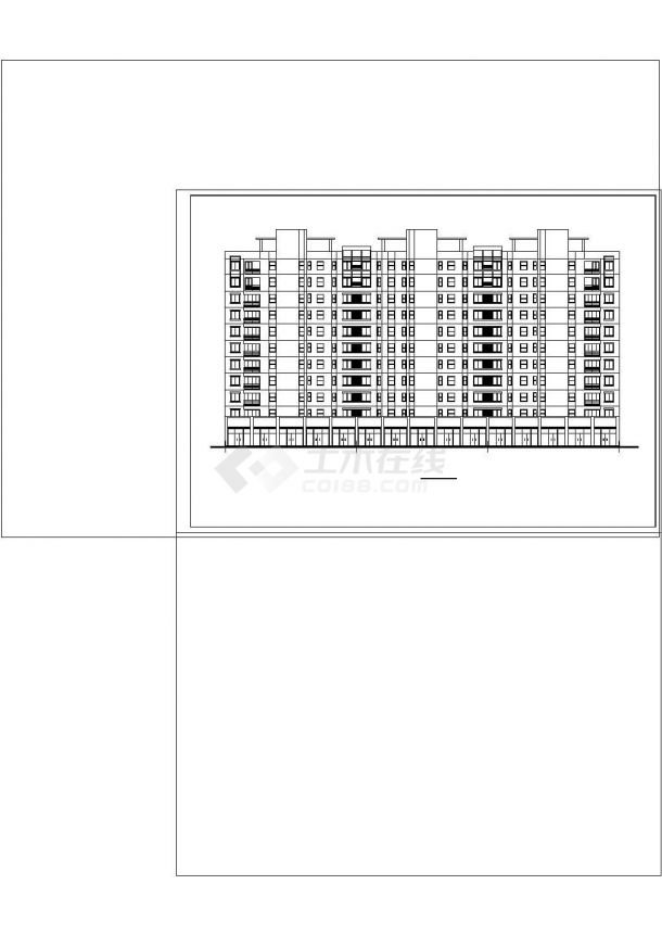 高层板式住宅楼方案图非常标准CAD图纸设计-图二