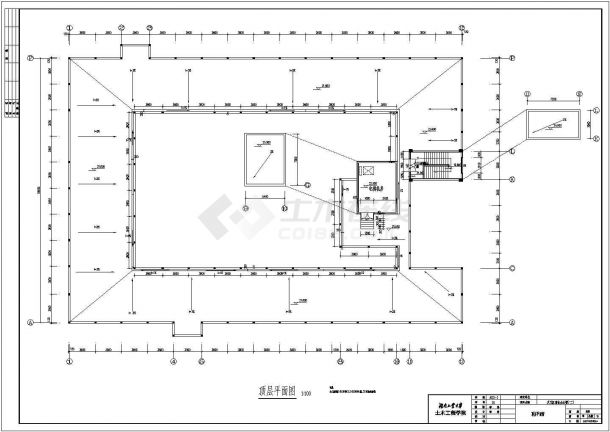 土木工程毕业设计_办公楼设计_某6层6500平方米框架结构办公楼毕业设计cad全套建筑施工图（含设计说明，含结构设计，含计算书,施组,实习报告）-图二