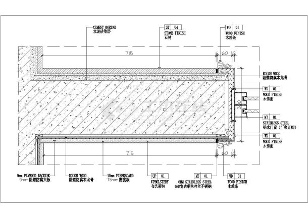 某推拉门横剖节点CAD施工全套构造图纸-图一