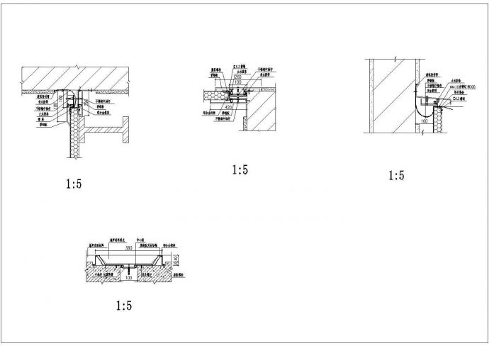 某肖变形缝CAD设计构造完整节点详图_图1