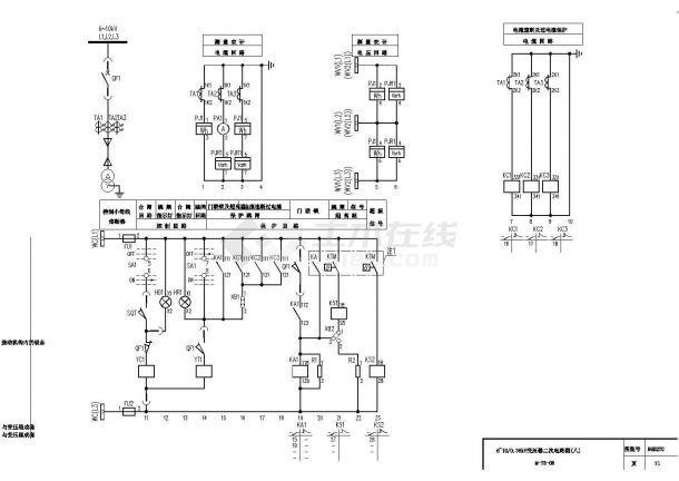 某地6-10KV变压器详细二次原理cad设计图(含设 备 材 料 表)-图二