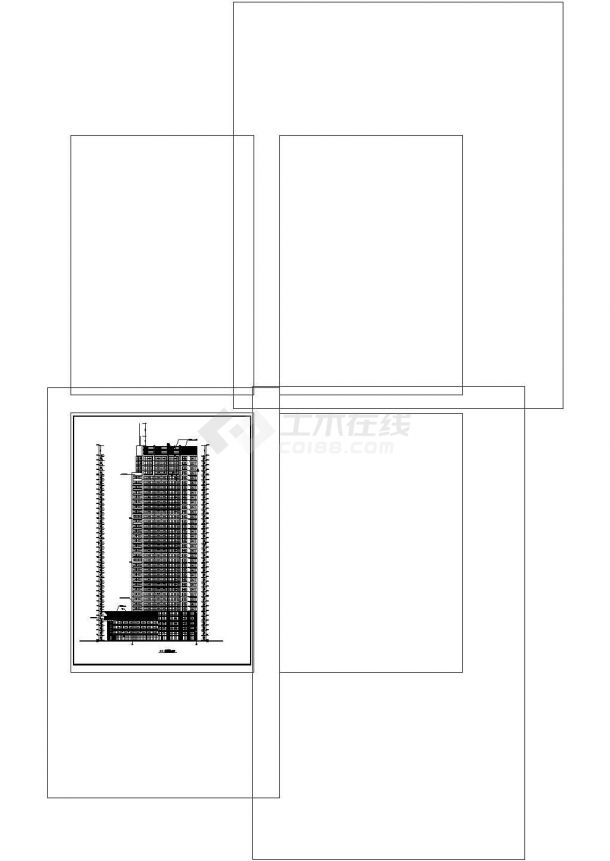 高层层住宅楼建筑平立面图非常标准CAD图纸设计-图二