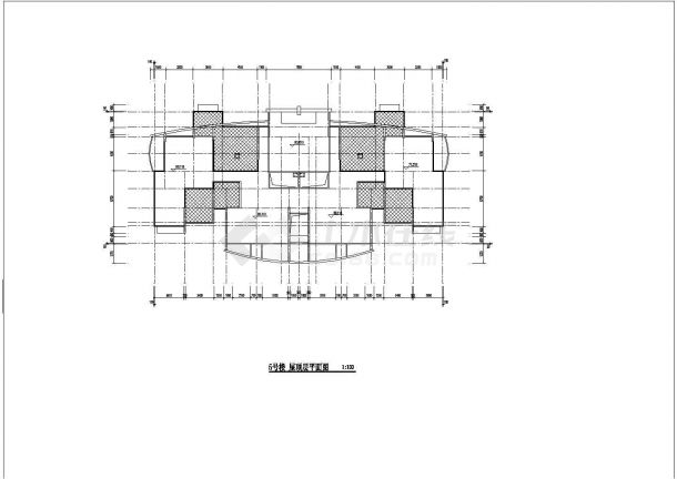 泉州市某居住区26+1层框剪结构住宅楼平立面设计CAD图纸（含机房层）-图一