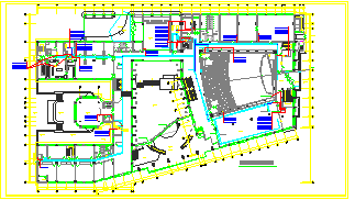 长114.15米 宽72.3米 -1+5层23021平米工程院综合办公楼弱电平面设计cad图纸-图一