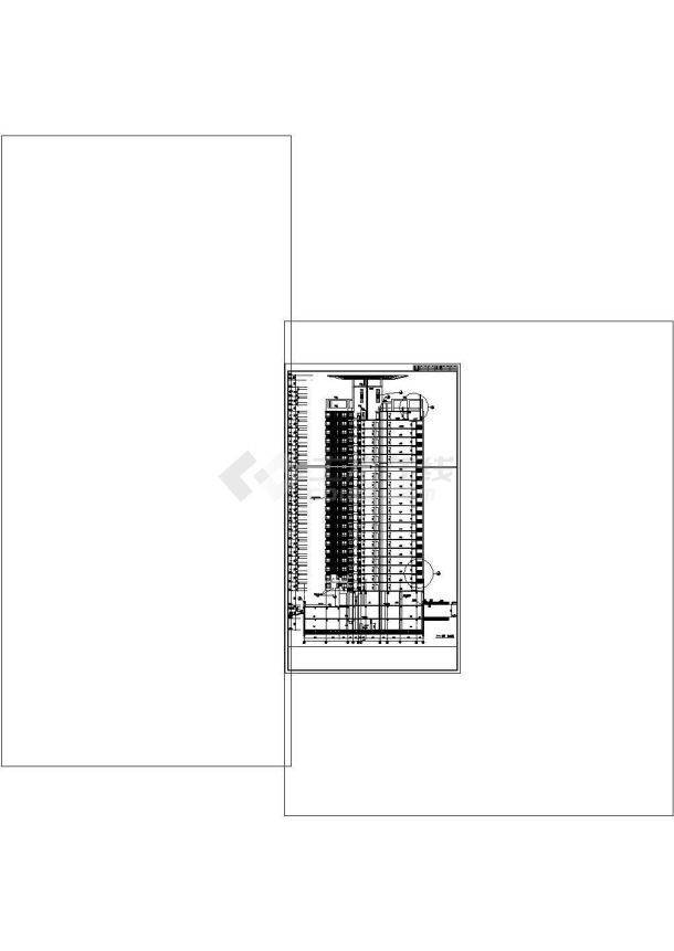 高层建筑立面建施CAD图纸设计-图一