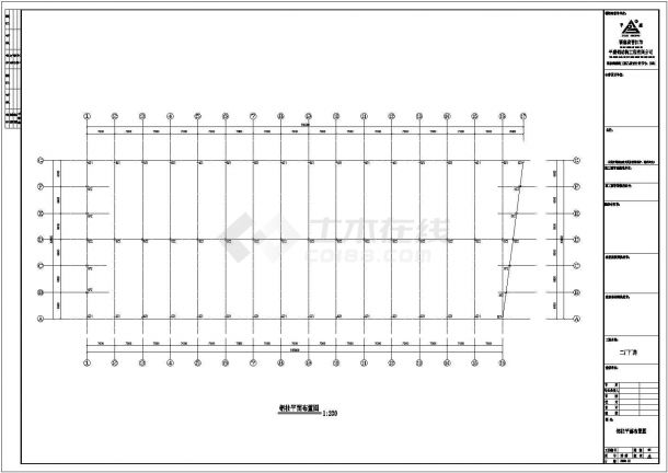 某公司跨度20米柱距7米单层单山单跨门式刚架结构厂房设计cad全套结构施工图（含设计说明，含4个设计）-图二