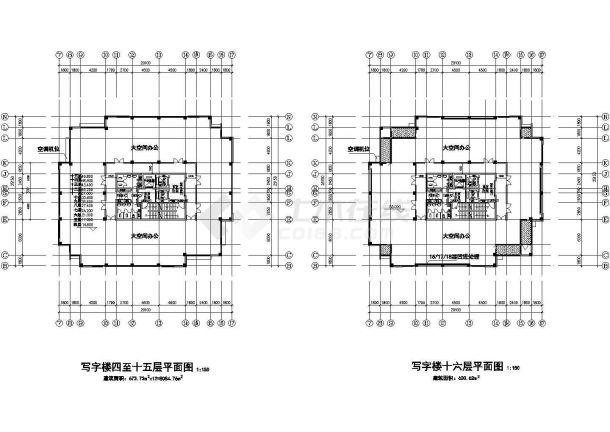 21层21288平米钢结构写字楼建筑施工图，含地下二层-图二