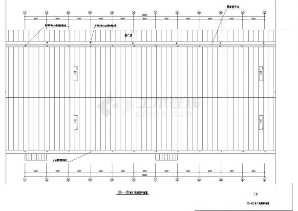 某8888平方米钢结构厂房设计cad建施图（含设计说明）-图二