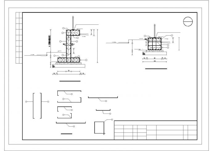 某钢筋混凝土道路挡土墙结构施工CAD图纸_图1