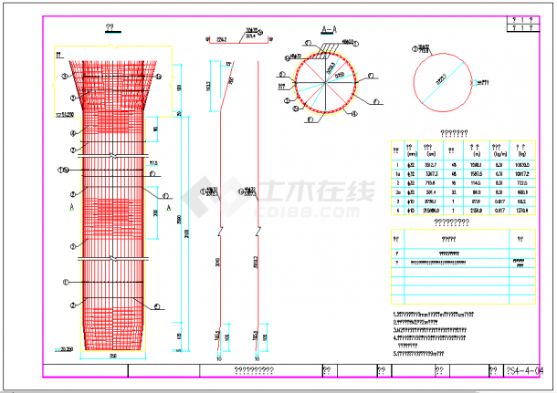 斜拉桥工程防雷设施设计cad施工图纸-图二