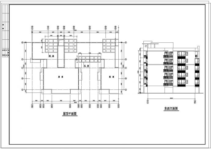 [北京]多层住宅楼建筑设计平立cad施工图纸_图1