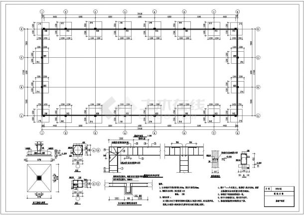 厂房设计_《混凝土结构》课程设计单层工业厂房结构cad图纸-图一