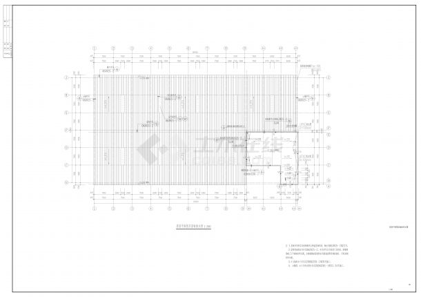 丁类钢结构单层重钢厂房车间（21米跨）建筑设计施工图-图一