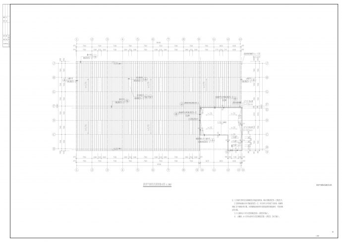 丁类钢结构单层重钢厂房车间（21米跨）建筑设计施工图_图1