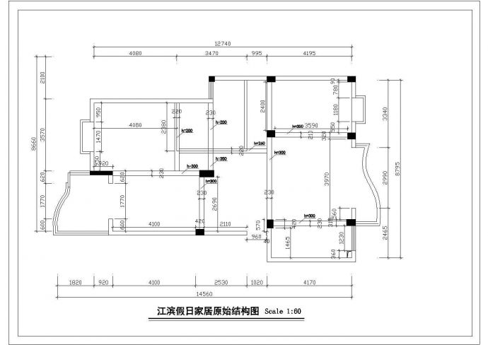 [江滨]某大户型家居平面设计cad施工图纸_图1