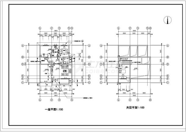 某大户型别墅cad全套施工图纸-图一