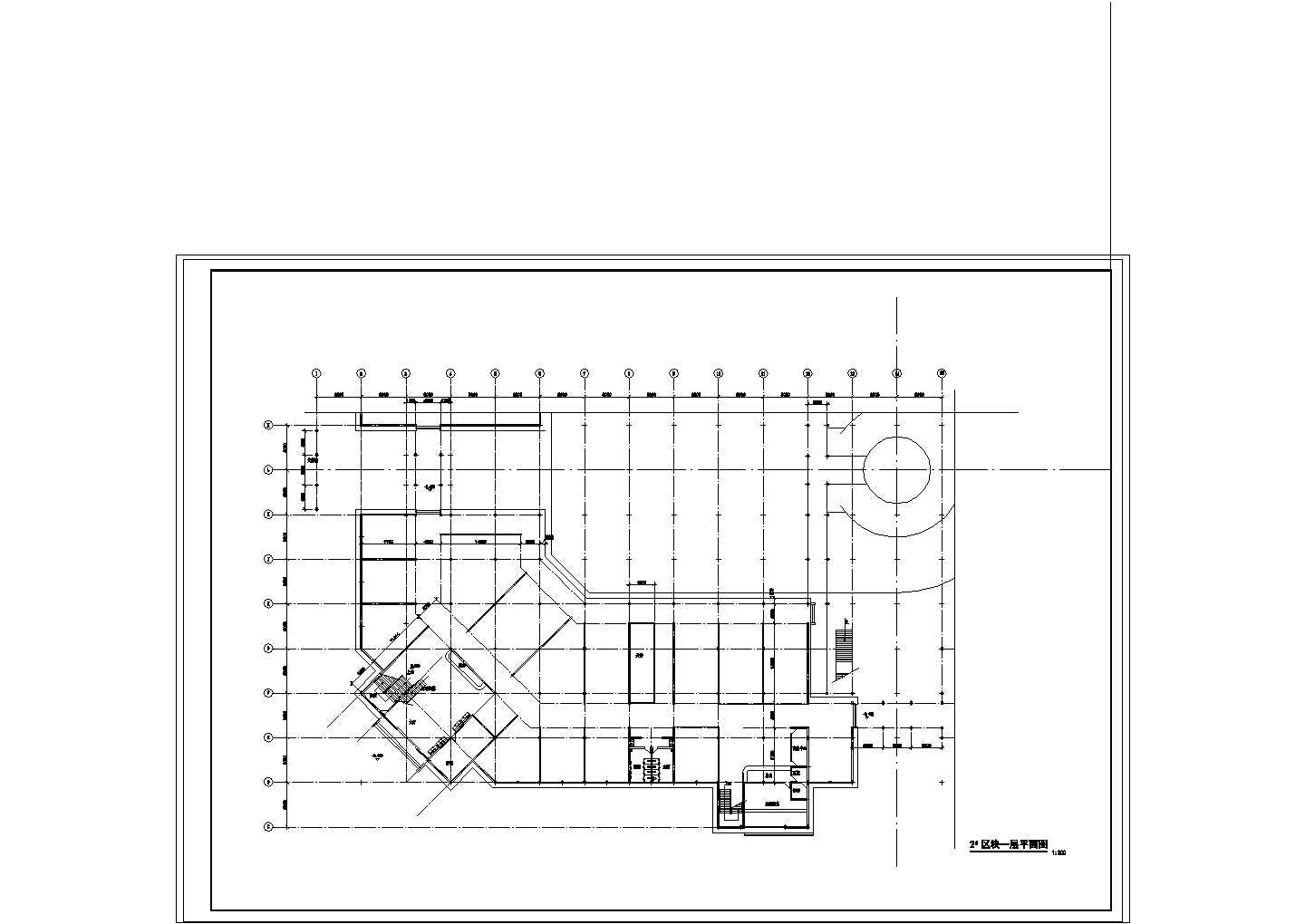 某大型娱乐中心建筑设计CAD施工图纸