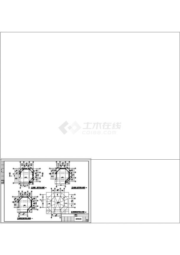 [南方]水岸豪门C型别墅建筑设计cad施工图纸-图二