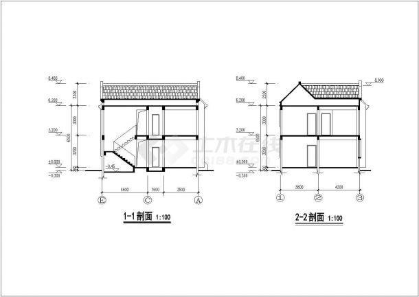 农村住宅建筑方案设计全套CAD图纸-图一