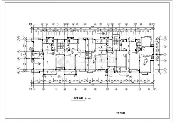 某地六层住宅楼整体cad设计施工图纸-图二
