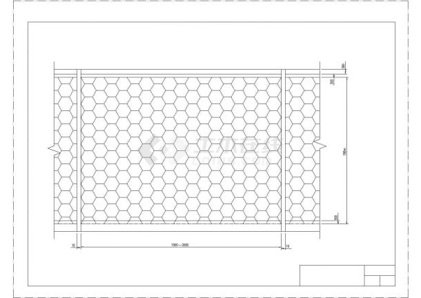 加筋挡土墙工程图集CAD版 立面图（六边形板）-图一
