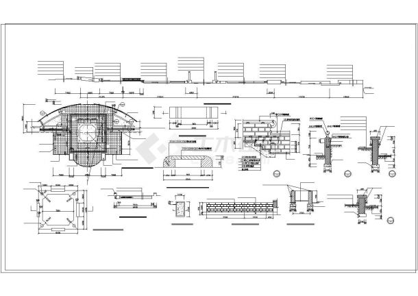 某市政广场建筑设计cad施工图-图二