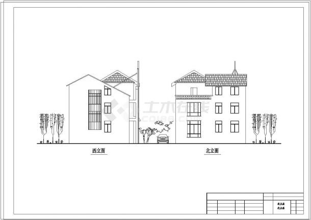 某私人住宅建筑cad施工图纸-图二