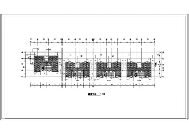 某四个单元多层住宅建筑cad施工图-图一