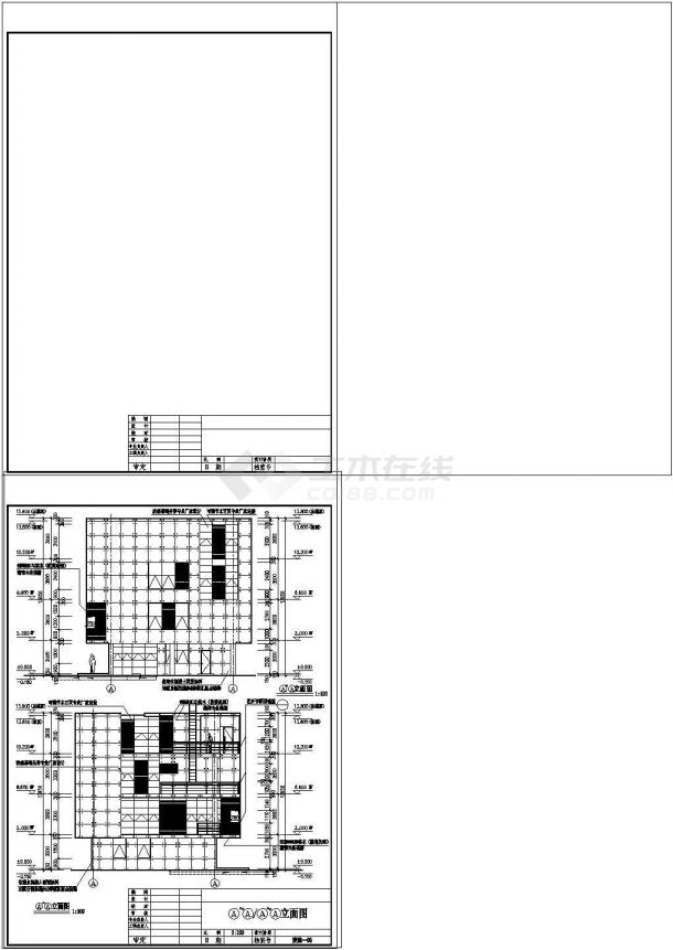 3层带天台别墅建筑全套cad施工设计图(附效果图)-图二