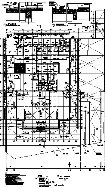 1层大众汽车销售展厅大楼建筑设计施工cad图纸，含设计说明-图二