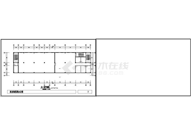 办公楼设计_某地小型办公楼建筑CAD施工图纸-图一