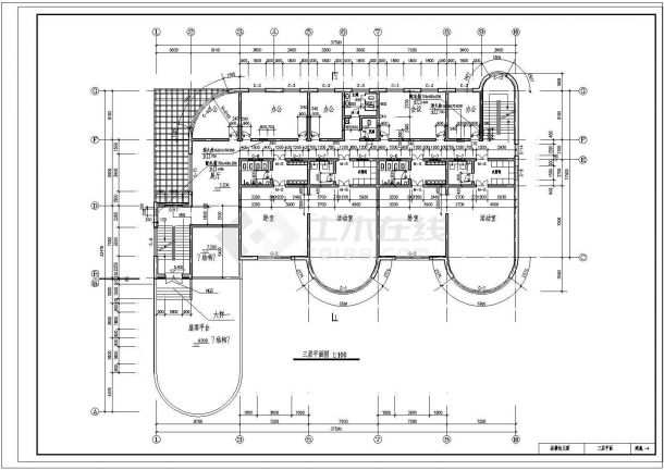 2252.5平米三层框混幼儿园工程量计算（含建筑、结构图）cad图纸-图二