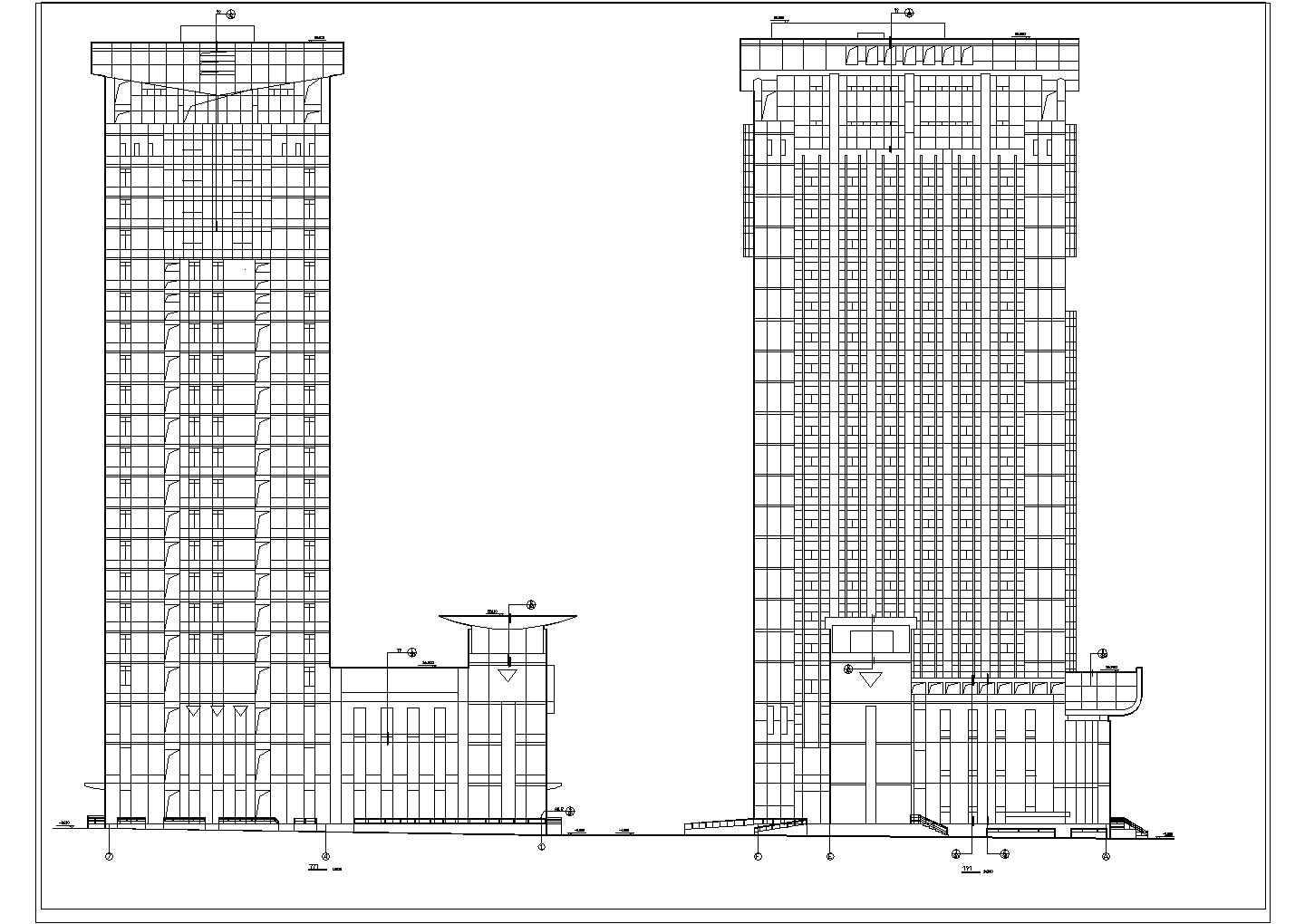 某办公大楼建筑全套施工CAD设计图纸