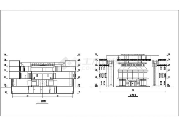 郑州某小区6层住宅+5层会所建筑设计CAD图纸（含小区门面房设计图）-图一