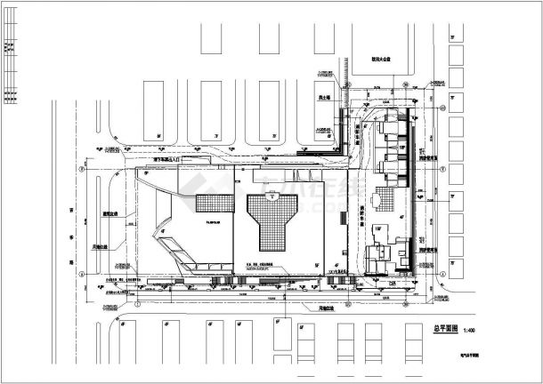 某高层商业大厦强弱电CAD设计构造节点完整总图-图一