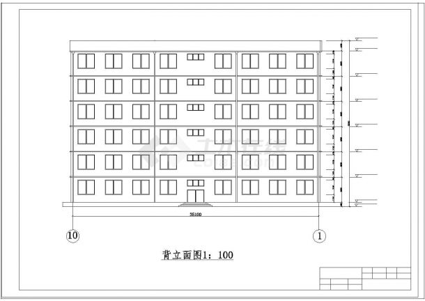 办公楼设计_3116.88平方，六层框架办公楼（计算书、建筑、结构施工图）cad图纸-图一