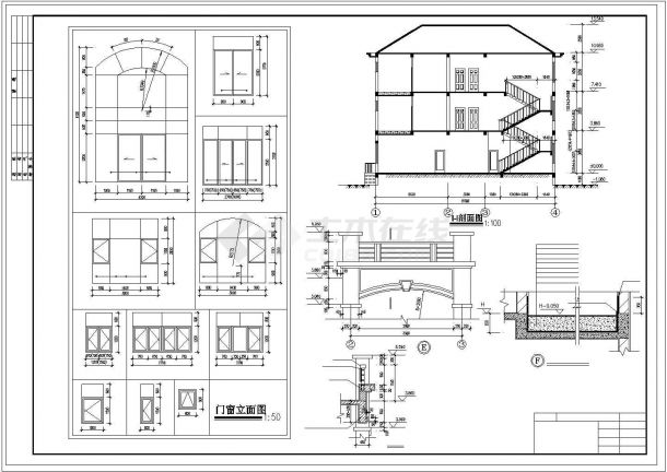 某超豪华级别墅建筑cad施工设计图纸-图一