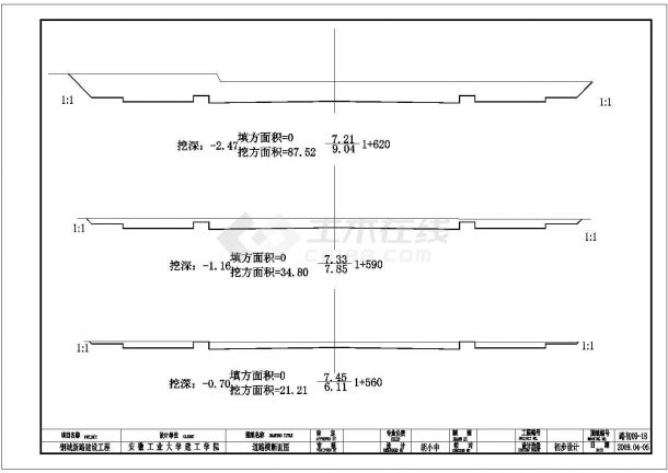 土木工程毕业设计_某全长1711.76米红线宽度为30米（按城市次干道标准）道路毕业设计cad全套施工图（含设计说明书61页，土方量计算表，CAD图纸25张）-图一