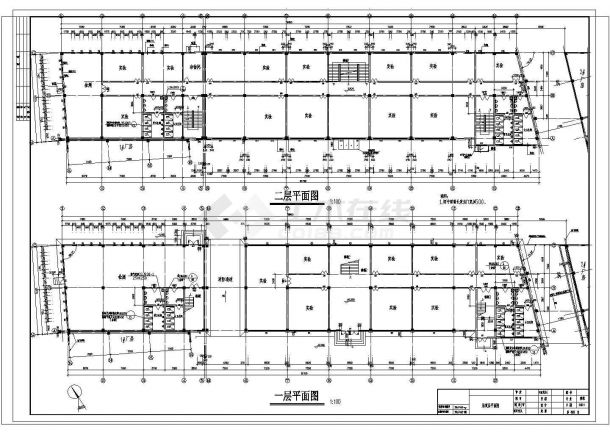 办公楼设计_5047.749平方米四层框架办公楼招标文件、清单、CAD图纸22张cad图纸-图二