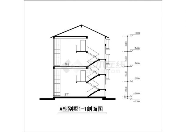 【广水】某农村新型叠加别墅楼全套建筑施工设计图纸-图一