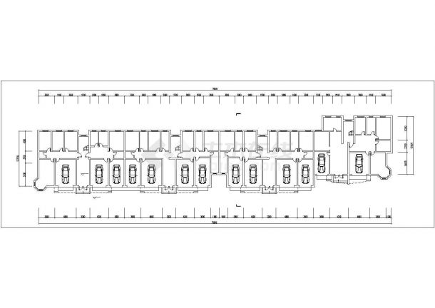 洛阳市某小区6层砖混住宅楼建筑设计CAD图纸（含架空层/每层1000平米）-图一