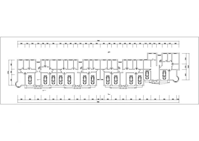 洛阳市某小区6层砖混住宅楼建筑设计CAD图纸（含架空层/每层1000平米）_图1