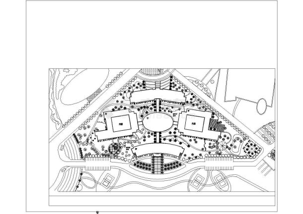 两款小区绿化方案非常标准CAD图纸设计-图一