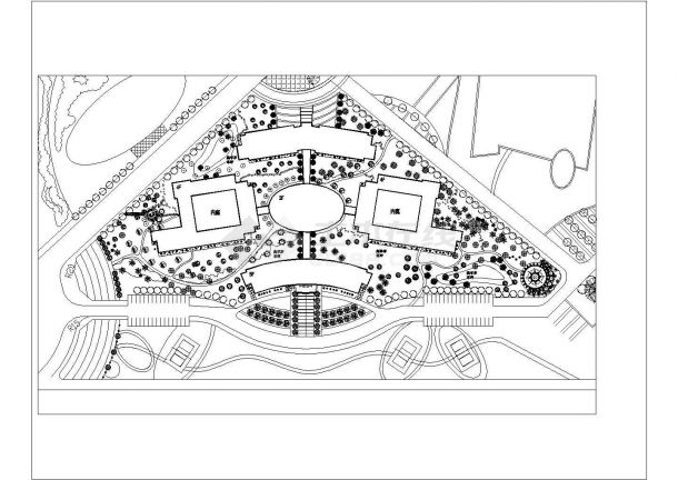 两款小区绿化方案非常标准CAD图纸设计-图二