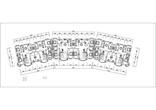 西安市 某小区6层砖混住宅楼建筑设计CAD图纸（含车库层/每层950平米）-图二