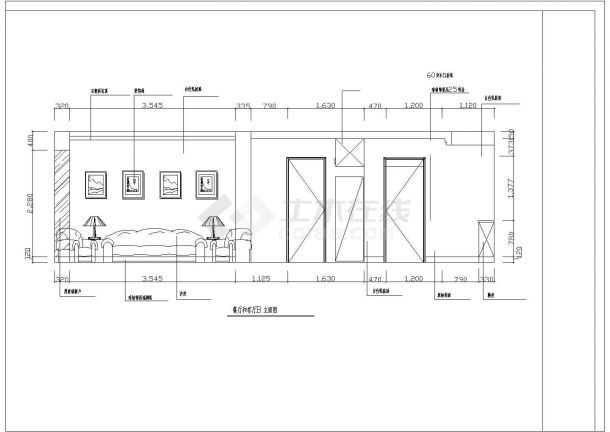 某市郊经典中式风格别墅装修设计施工CAD图纸-图二