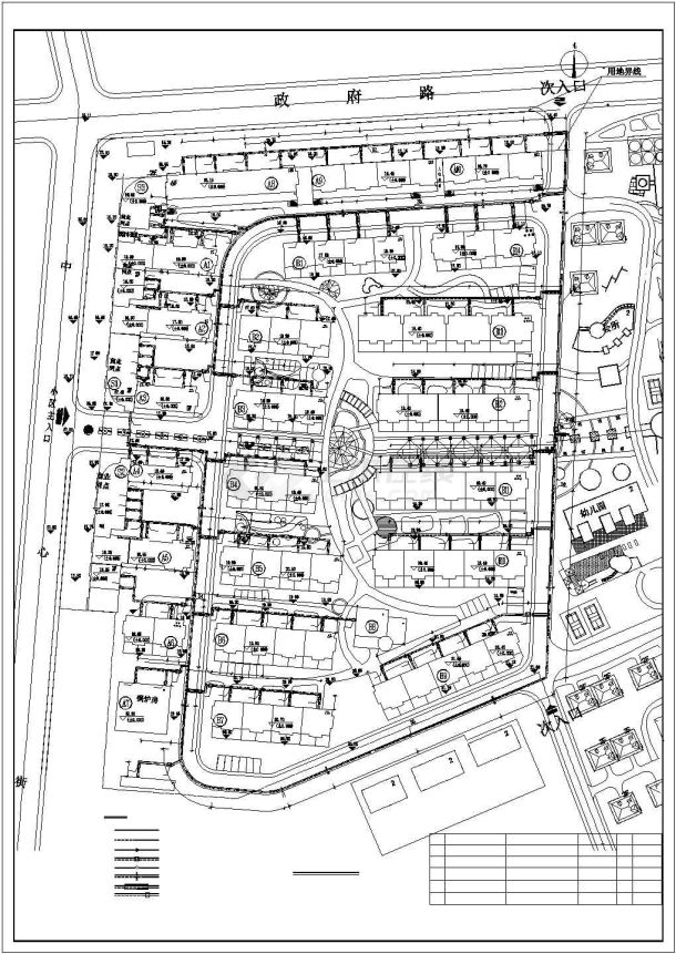 某市大型住宅社区热力管网cad施工设计图-图二