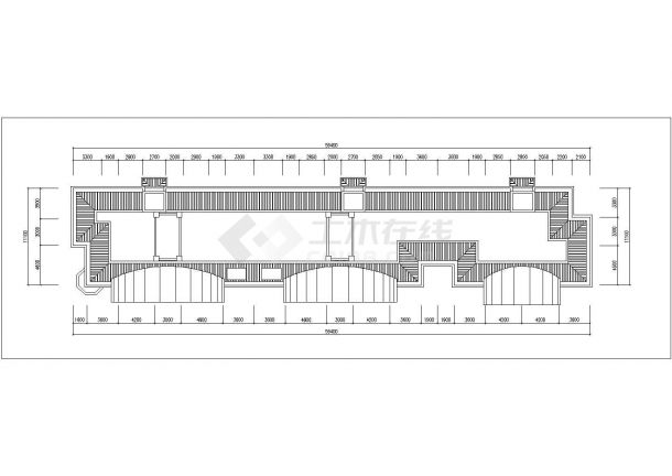 嘉兴市 某居住区6层砖混住宅楼建筑设计CAD图纸（含车库层/每层670平）-图一